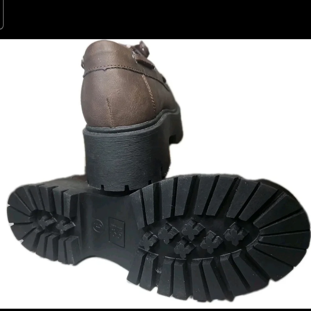 No Boundaries Women's Platform Shoe Chunky 🔥Sz 9 Brn Lug Vibe Y2k Barbie[5E